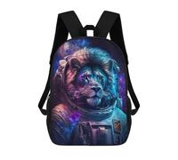 sinyumoney Lion Astronaut in Space -5 Mochila De Negocios Para Portátil, Mochila Unisex Informal Para Niñas, Niños Y Adolescentes 17inch