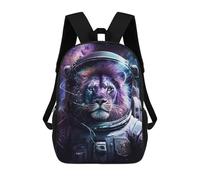 sinyumoney Lion Astronaut in Space -9 Mochila Escolar Informal Para El Día A Día, Para La Escuela, El Trabajo Y Los Viajes Para Hombres, Mujeres Y Adolescentes. 17inch