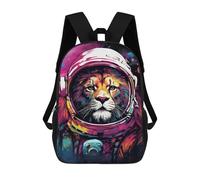 sinyumoney Lion Astronaut Space Art Print-1 Mochila Escolar De 17 Pulgadas Impresa En 3D Mochilas Infantiles Mochila Genial Impresa En 3D Para Niños De Primaria Y Secundaria