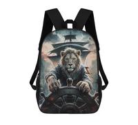 sinyumoney Lion Captain at The Helm Mochila Escolar Impermeable Para Ordenador Portátil Para Adolescentes, Chicas, Chicos, Mujeres Y Hombres 17inch