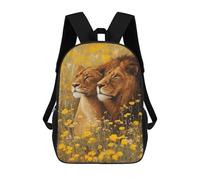 sinyumoney Lion Couple in Yellow Flowers-5 Mochila Escolar Resistente Al Agua Para Ordenador Portátil Para La Escuela/trabajo/viajes 17inch