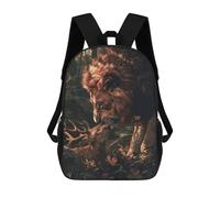 sinyumoney Lion Deer Forest Magical Mochila Impresa En 3D Para Niños, Mochila Escolar, Mochilas De Viaje Para Niños, Bolsas De Libros De Alta Capacidad, Mochila Infantil 17inch