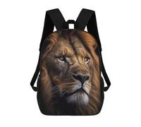 sinyumoney Lion Face Animal Mochilas Para Niños Mochila Escolar Mochila Escolar Impresa En 3D Para Niños Estudiantes De Primaria Y Secundaria 17inch