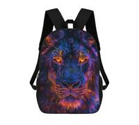 sinyumoney Lion Face Artwork Mochila Escolar Infantil De 17 Pulgadas, Impresa En 3D, Estilo Casual, Para Niños, Ideal Para Viajes, Como Mochila Escolar O Para Llevar Libros.