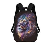 sinyumoney Lion Face Cosmic Galaxy Mochila Escolar, Mochila De Viaje, Mochila Universitaria Para Niños/niñas/adolescentes 17inch