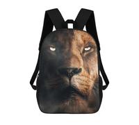 sinyumoney Lion Face Mochila Escolar Infantil Con Impresión 3D, Mochila Escolar Informal Para Niños De Primaria Y Secundaria 17inch