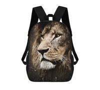 sinyumoney Lion Face Mochila Escolar Infantil De 17 Pulgadas, Impresa En 3D, Estilo Casual, Para Niños, Ideal Para Viajes, Como Mochila Escolar O Para Llevar Libros.