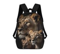 sinyumoney Lion Family Portrait Mochila Infantil Para Niñas, Mochila Escolar 3D, Mochila Para Niños Pequeños, Mochila Informal De Día, Mochila Escolar De Moda 17inch