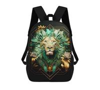 sinyumoney Lion Floral Mochila Ronaldo, Mochila Infantil, Mochila Escolar Para Estudiantes, Mochila Para Libros, Mochila Escolar Impresa En 3D Para Niños Y Niñas, 17inch