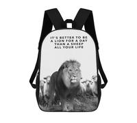 sinyumoney Lion For A Day Mochilas Infantiles Mochila Escolar Mochila Impresa En 3D Para Niños Mochilas De Viaje Bolsas Para Libros Mochila Escolar Para Niños 17inch