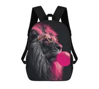 sinyumoney Lion Funny Animals Mochila Escolar Mochila Para Niños Impresa En 3D Mochilas Infantiles Para Niños Y Niñas Mochilas Escolares Mochilas De Viaje Para Niños 17inch