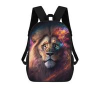 sinyumoney Lion Galaxy Portrait Mochilas Para Niños Mochila Escolar Mochila Escolar Impresa En 3D Para Niños Estudiantes De Primaria Y Secundaria 17inch