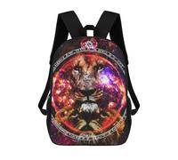 sinyumoney Lion Galaxy Zodiac Art Print Mochila Escolar Impresa En 3D Para Niños, Mochila Escolar, Mochilas De Viaje, Bolso Informal De Moda Para Niños Y Estudiantes 17inch