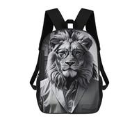 sinyumoney Lion Glasses Funny Mochila Escolar Impermeable Para Ordenador, Ideal Para El Campus, Actividades Al Aire Libre, Viajes Y Deportes 17inch