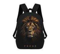 sinyumoney Lion Gold Dark Mochila Escolar Impresa En 3D Para Niños Y Niñas, Mochila Escolar, Mochila De Viaje Para Niños 17inch