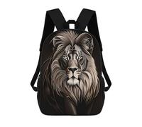 sinyumoney Lion Head Art Print Mochila Escolar Impresa En 3D 17inch Mochila Escolar Infantil Mochilas De Viaje Mochila Informal De Moda Para Niños Y Estudiantes