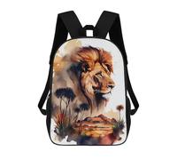 sinyumoney Lion Head over Landscape Mochila Escolar Impermeable Para Ordenador, Ideal Para El Campus, Actividades Al Aire Libre, Viajes Y Deportes 17inch