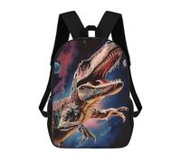 Sinyumoney Lion in 60s Rock Album Mochila Mochila Impreso 3D, Mochila De Gomo, Mochila De Viaje, Mochila De Amigos Para Niñas Y Niños, Dinosaur In 60s Rock Album, 17"