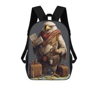 Sinyumoney Lion in 60s Rock Album Mochila Mochila Impreso 3D, Mochila De Gomo, Mochila De Viaje, Mochila De Amigos Para Niñas Y Niños, Guía de viaje Eagle, 17"