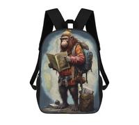 Sinyumoney Lion in 60s Rock Album Mochila Mochila Impreso 3D, Mochila De Gomo, Mochila De Viaje, Mochila De Amigos Para Niñas Y Niños, Travel Guide Ape, 17"