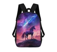Sinyumoney Lion in 60s Rock Album Mochila Mochila Impreso 3D, Mochila De Gomo, Mochila De Viaje, Mochila De Amigos Para Niñas Y Niños, Horse In Space Animal, 17"