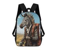 Sinyumoney Lion in 60s Rock Album Mochila Mochila Impreso 3D, Mochila De Gomo, Mochila De Viaje, Mochila De Amigos Para Niñas Y Niños, Travel Guide Zebra, 17"