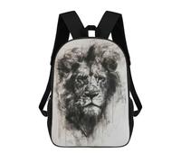 sinyumoney Lion in Charcoal Sketch Mochila Infantil, Mochila Escolar Para Niños, Mochila Escolar Infantil Con Estampado 3D De Dibujos Animados, Mochila De Gran Capacidad Para Niños Y Niñas 17inch