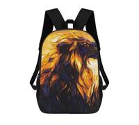 sinyumoney Lion in Flames Mochila Infantil, Mochila Escolar Impresa En 3D, Mochila Para Niños Y Niñas, Mochila Escolar Ajustable Para La Escuela Primaria 17inch