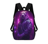 sinyumoney Lion in Neon Jacket Mochila Escolar Infantil Impresa En 3D Para Niños, Mochilas De Viaje, Bolsas Para Libros, Mochila Escolar Infantil 17inch