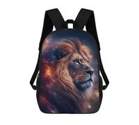 sinyumoney Lion in Space Mochila Escolar Para Niños De 17 Pulgadas, Mochila Informal De Viaje Para Niños Y Niñas, Mochila De Gran Capacidad Para El Día A Día 17inch