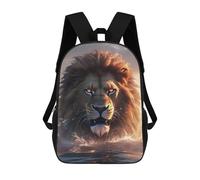 sinyumoney Lion in Water-4 Mochila Escolar Infantil Impresa En 3D Para Niños, Mochilas De Viaje, Bolsas Para Libros Para Niños Estudiantes De Primaria 17inch