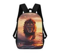 sinyumoney Lion in Water at Sunset Mochila Infantil, Mochila Escolar De Gran Capacidad Para Estudiantes, Mochila Para Libros, Mochila Para Niños, Niñas, Adultos Y Adolescentes 17inch