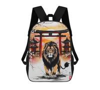 sinyumoney Lion Japan Painting Mochilas Impresas En 3D Para Niños, Mochila Escolar, Mochila De Moda Para Niños De Primaria Y Secundaria 17inch