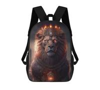 sinyumoney Lion of The City Mochila Grande Escolar Para Niños - Perfecta Para Viajes, Trabajo Y Uso Diario 17inch
