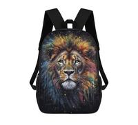 sinyumoney Lion Painting Mochila Escolar Infantil De 17 Pulgadas, Mochila Escolar Impresa En 3D Para Niños De Primaria Y Secundaria