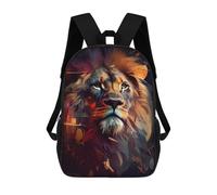 sinyumoney Lion Painting Mochila Escolar Infantil Impresa En 3D 17inch Mochilas Escolares Para Niños, Estilo Casual Y Moderno, Mochilas De Viaje De Alta Capacidad
