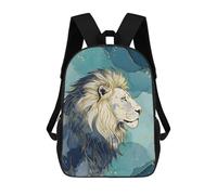 sinyumoney Lion Portrait with Abstract Watercolor Background Mochila Infantil, Mochila Escolar Impresa En 3D, Mochila Para Niños Y Niñas, Mochila Escolar Ajustable Para La Escuela Primaria 17inch