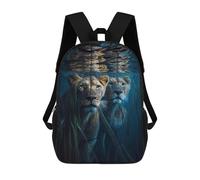 sinyumoney Lion Reflection in Water Mochila Infantil Para Niñas, Mochila Escolar 3D, Mochila Para Niños Pequeños, Mochila Informal De Día, Mochila Escolar De Moda 17inch