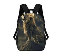 sinyumoney Lion Roaring at Moon Mochilas Impresas En 3D Para Niños, Mochila Escolar, Mochila De Moda Para Niños De Primaria Y Secundaria 17inch