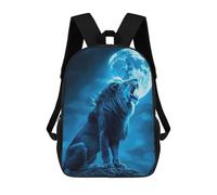 sinyumoney Lion Under A Full Moon Mochila Infantil Escolar Para Niños Con Estampado 3D De Dibujos Animados, Mochila Escolar Para Estudiantes, Mochila Para Portátil Para Niños Y Niñas 17inch