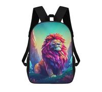 sinyumoney Lion Vector 3d in The Wild Mochila Escolar/de Negocios Resistente Para Portátil Para Niños/niñas/adolescentes 17inch