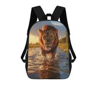sinyumoney Lion Walking Through Water Mochila Escolar, Mochila De Viaje Resistente Al Agua, Mochila Para Computadora Para Niñas, Niños Y Adolescentes 17inch