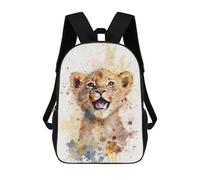 sinyumoney Lion Watersketch Drawing Mochila Infantil, Mochila Escolar Para Niños, Mochila Escolar Infantil Con Estampado 3D De Dibujos Animados, Mochila De Gran Capacidad Para Niños Y Niñas 17inch
