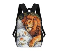 sinyumoney Lion Wild Cat Animal Art Mochilas Infantiles Impresas En 3D, Mochilas De Moda Informales, Mochilas De Viaje Bonitas, Mochilas Informales Para Exteriores Para Niños Y Niñas 17inch