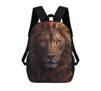 sinyumoney Lion with Crown Portrait Mochila Escolar Para Niños, Mochila Escolar De Gran Capacidad Para Niños, Mochila Escolar 3D, Regalos Para Niños 17inch