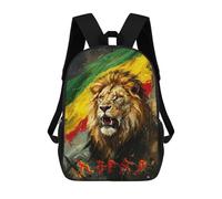 sinyumoney Lion with Ethiopian Flag Mochila Escolar Infantil Impresa En 3D, Mochila Informal De Moda Para Niños, Mochila De Viaje De Alta Capacidad Para Libros Para Niños 17inch