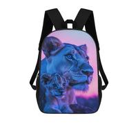 sinyumoney Lioness And Cub Mochila Escolar De 17 Pulgadas Impresa En 3D Mochilas Infantiles Mochila Genial Impresa En 3D Para Niños De Primaria Y Secundaria