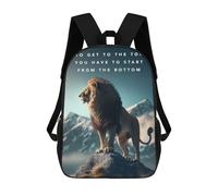 sinyumoney Lion's Journey to The Summit Mochila, Mochila Escolar Impresa En 3D, Bolsa Para El Almuerzo Escolar, Mochila De Viaje, Mochila Para Amigos, Mochila Escolar Para Niñas Y Niños 17inch