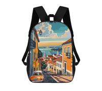 sinyumoney Lisbon Portugal City Mochilas Para Niños Y Estudiantes, Mochilas Escolares Impresas En 3D, Mochilas Para Estudiantes De Primaria Y Secundaria Para Niños Y Niñas 17inch