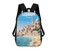 sinyumoney Lisbon Portugal Mochila Escolar Infantil De Moda Informal Mochilas Infantiles Impresas En 3D Mochila Grande Para Niño 17inch
